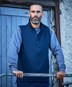 Pro Rtx softshell gilet in navy black and charcoa