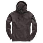 Black Melange cottonridge heavyweight hooded top
