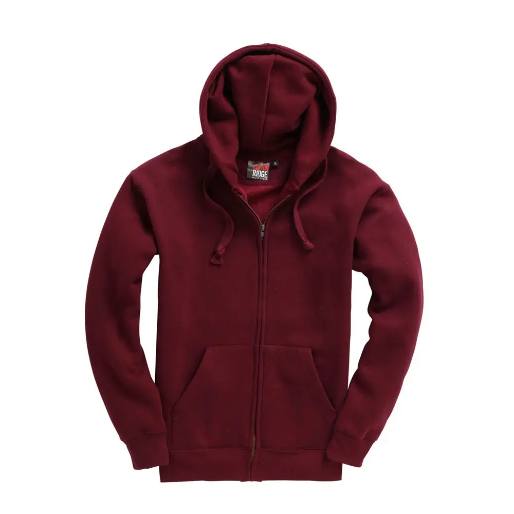 Burgundy Full Zip Premium hoodie