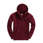 Burgundy Full Zip Premium hoodie