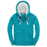 Caribbean Blue Ultra Premium Zip Hoodie