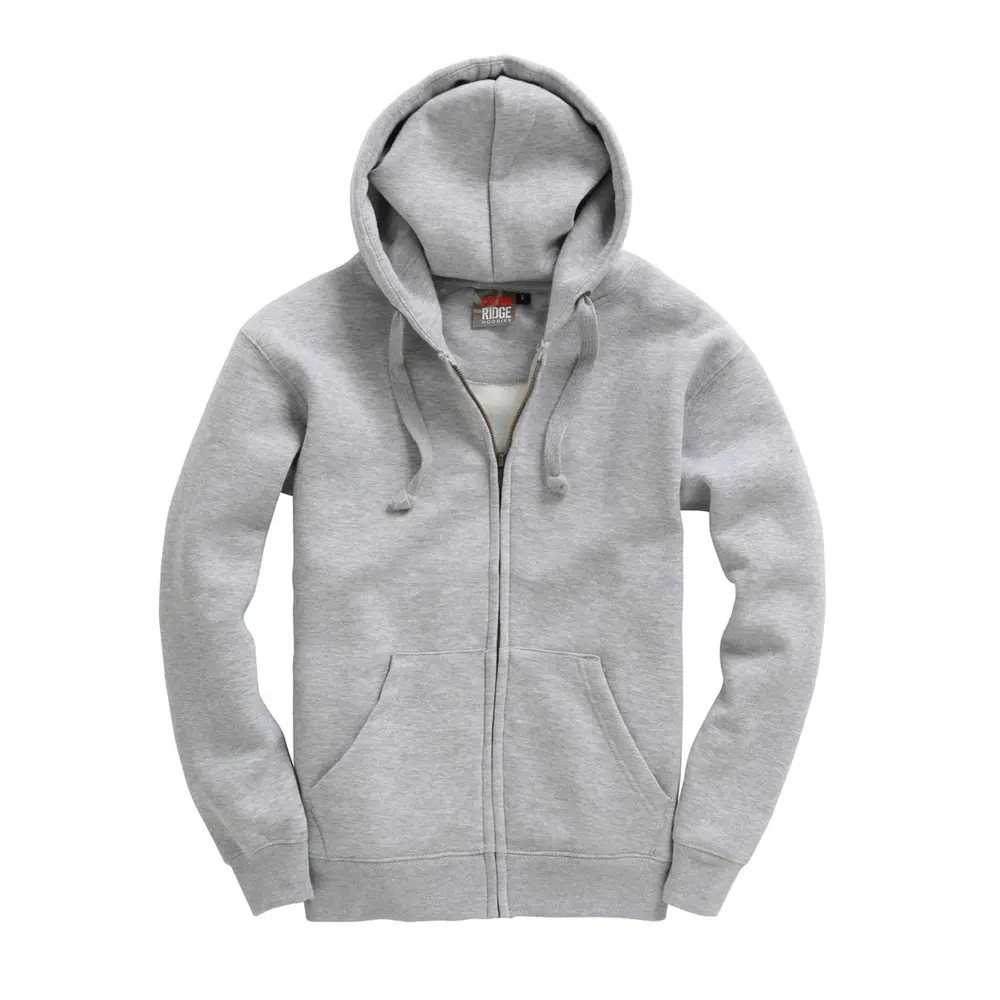 Grey Full Zip Premium hoodie