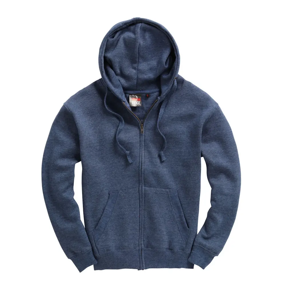 Navy Melange Full Zip Premium hoodie