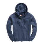 Navy Melange Full Zip Premium hoodie