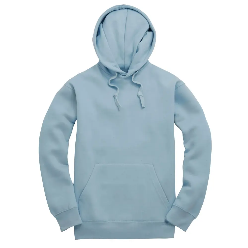 Powder Blue cottonridge heavyweight hooded top