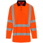 Hi Viz long sleeve polo