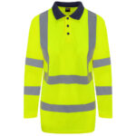 Hi Viz long sleeve polo