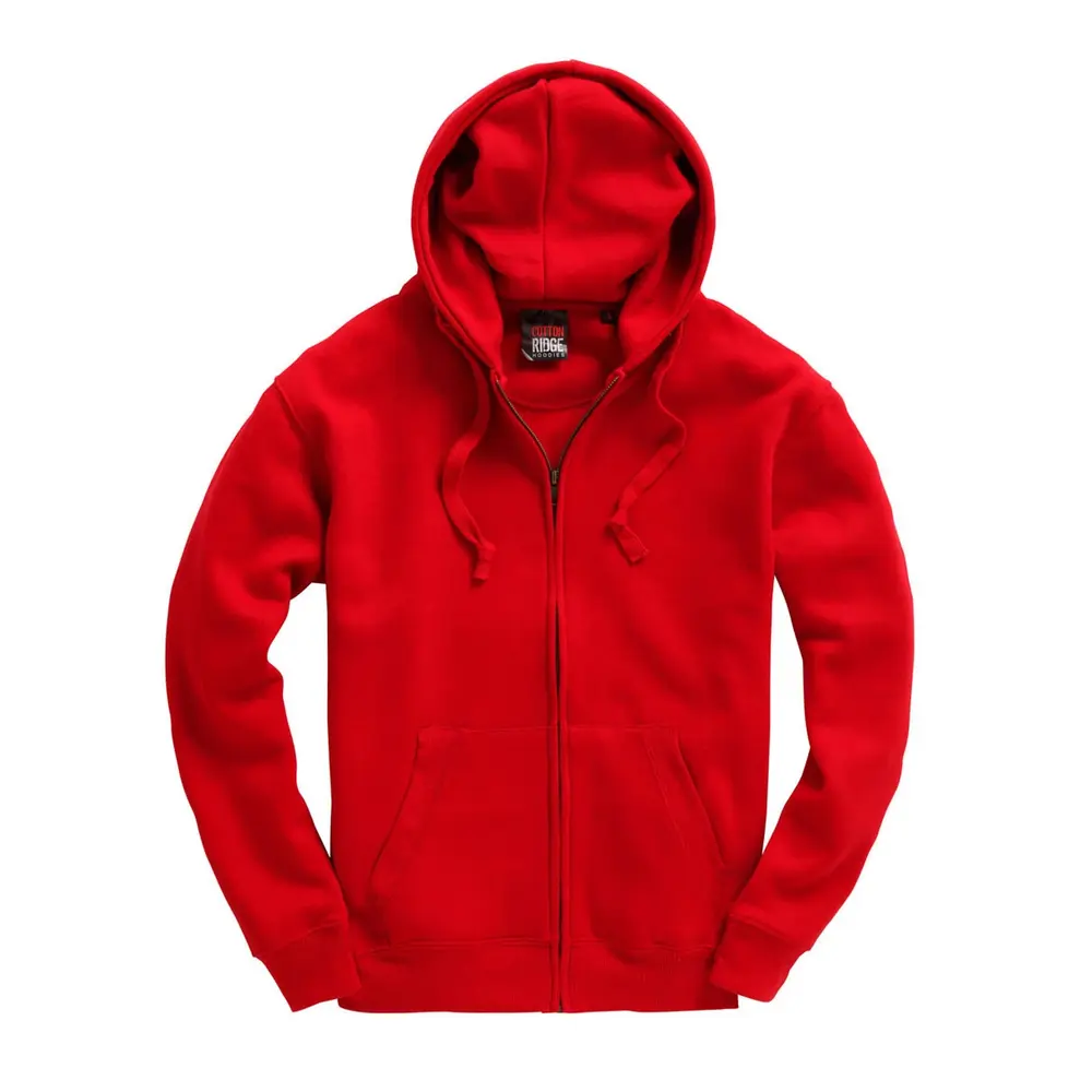 Red Full Zip Premium hoodie