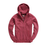 Wine Melange Full Zip Premium hoodie