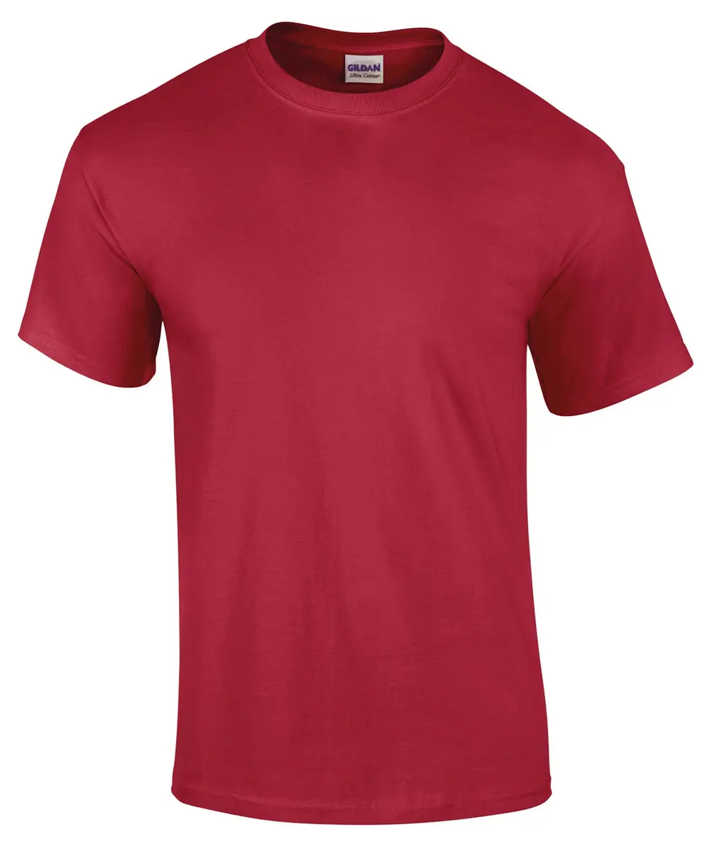 Gildan Ultra Cotton T-Shirt Uomo Maniche Corte, Doppia Cucitura, Colore Crepuscolo/Nero, Taglia L