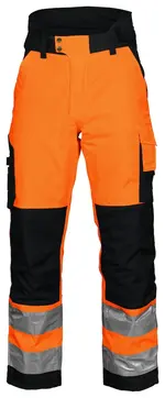 6514 PADDED Waist20Pants EN ISO 20471 CLASS 2 Orange Black
