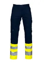 6523 Waist20Pants EN ISO 20471 CLASS 1 Yellow Navy
