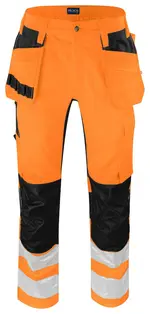 6570 Waist20Pants Stretch EN ISO 20471 CLASS 2 Orange Black