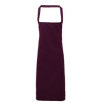 Aubergine Bib Apron, 100% Cotton