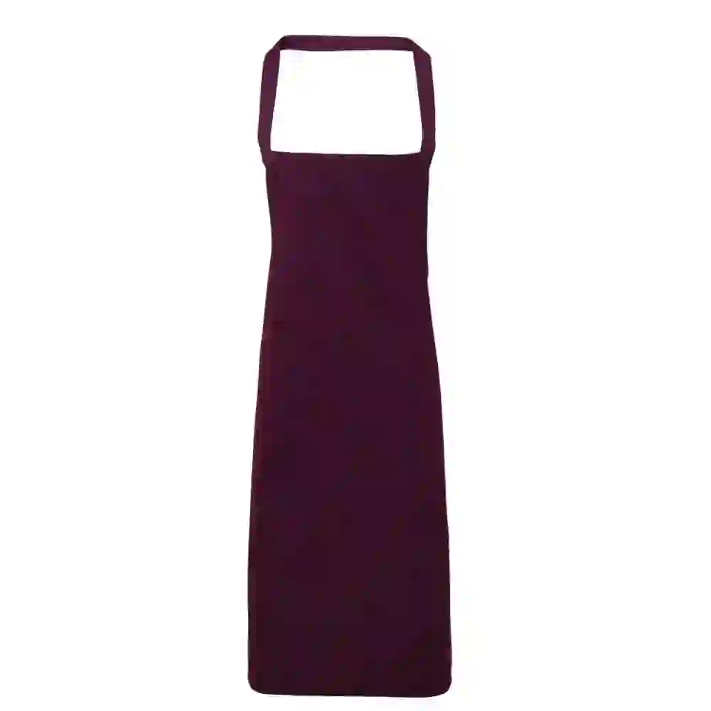 Aubergine Bib Apron, 100% Cotton