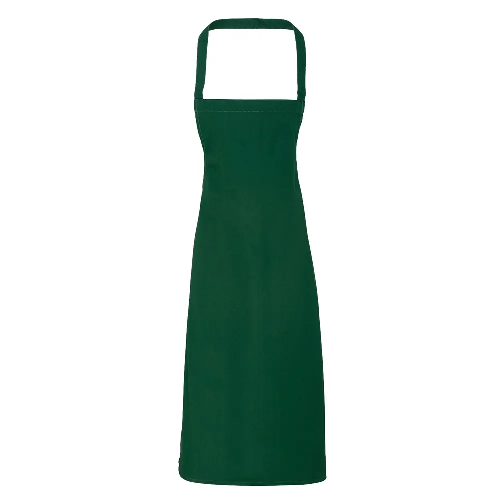 Bottle Green Bib Apron, 100% Cotton