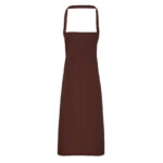 Brown Bib Apron, 100% Cotton