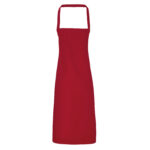 Burgundy Bib Apron, 100% Cotton
