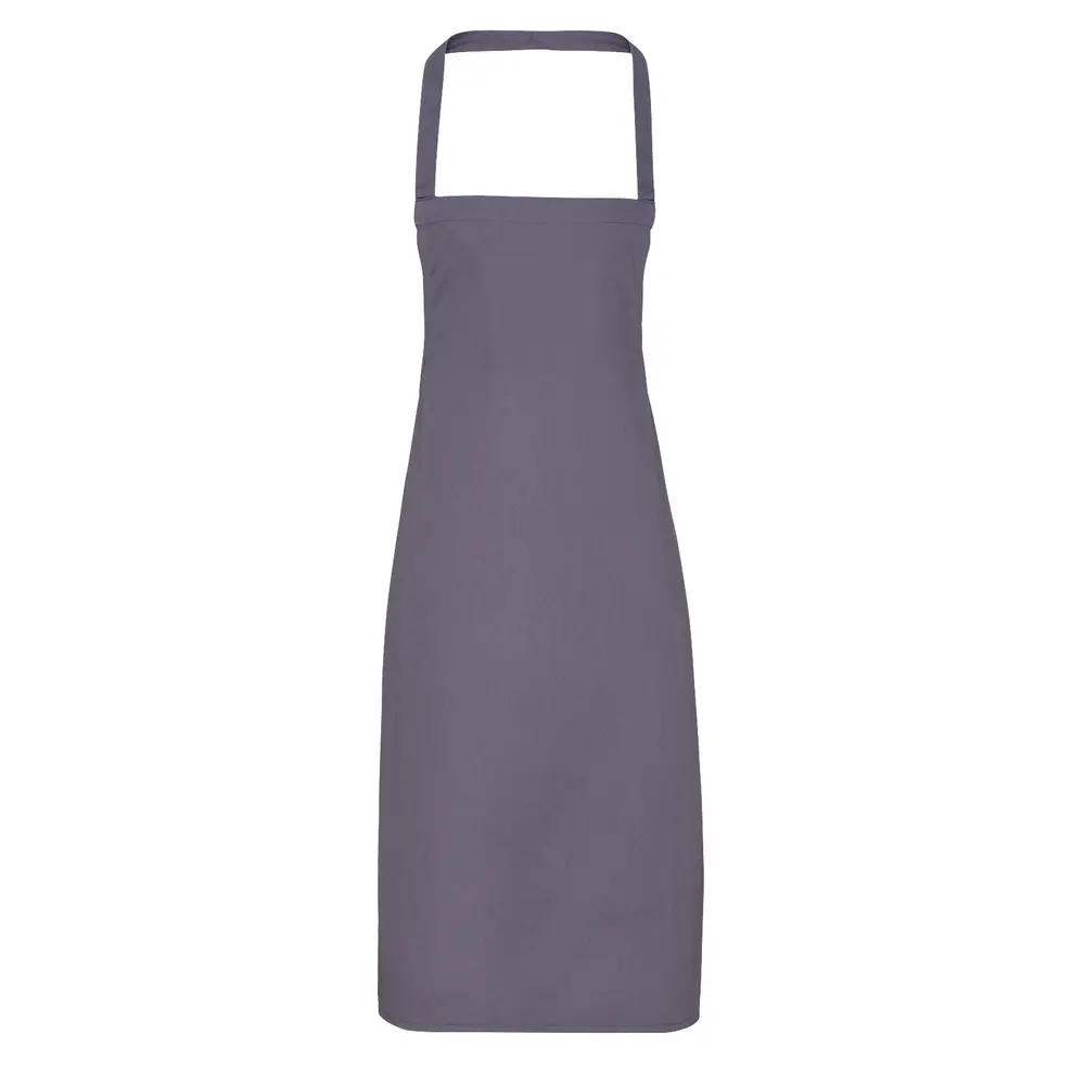 Dark Grey Bib Apron, 100% Cotton