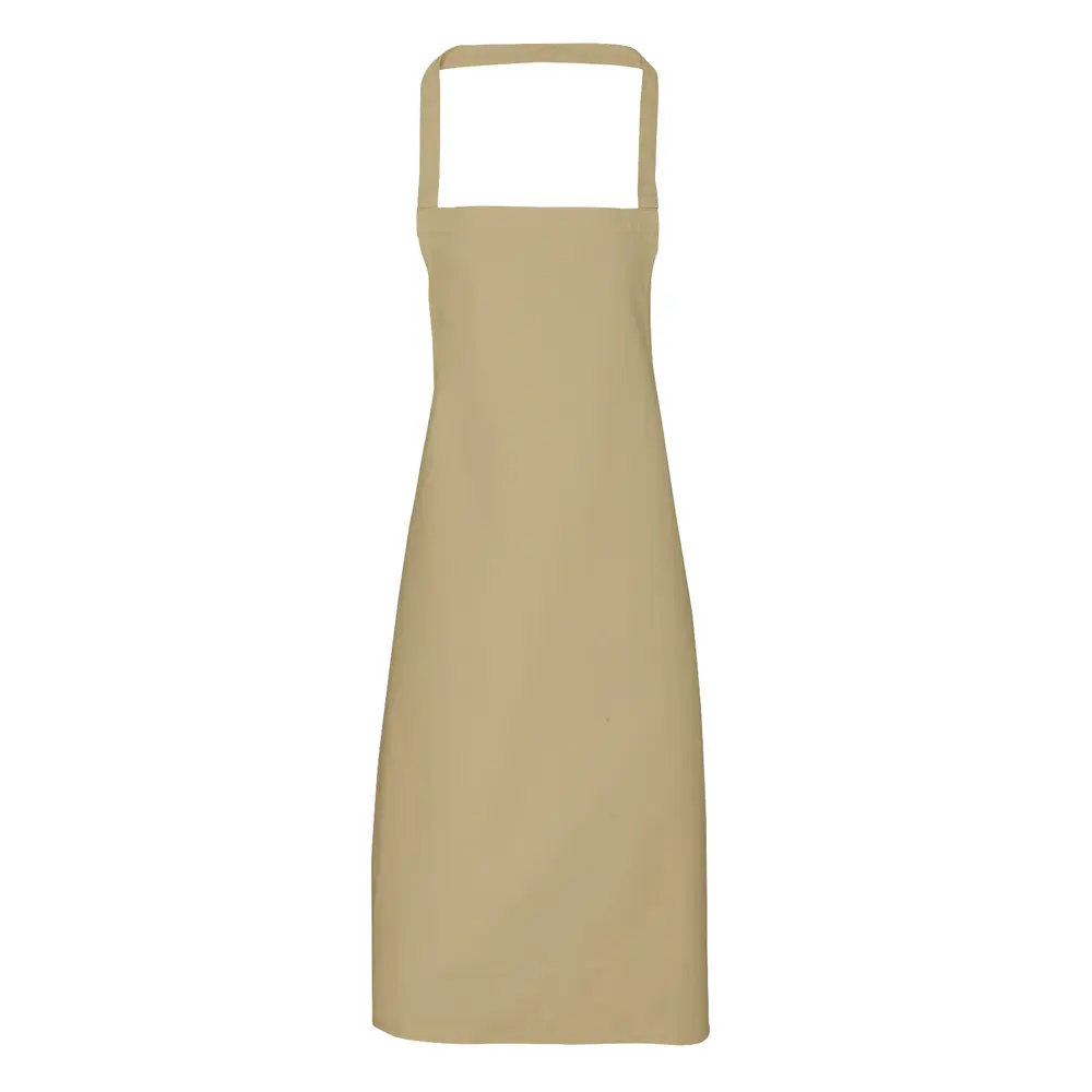 Khaki Bib Apron 100% Cotton