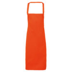 Orange Bib Apron 100% Cotton
