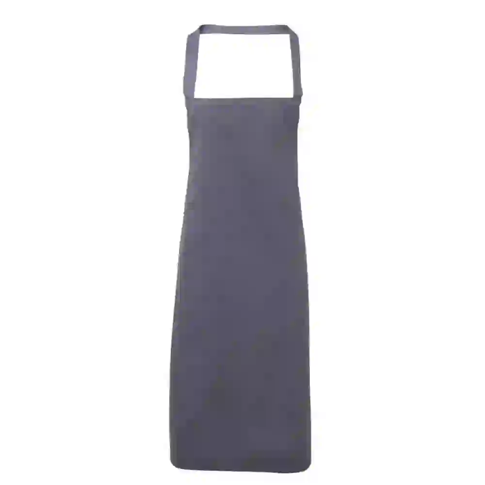 Steel Grey Bib Apron 100% Cotton