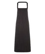 Striped Bib Apron Black Grey