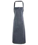 Striped Bib Apron Navy White