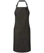 Cotton Denim Bib Apron, Organic And Fairtrade Certified Black Denim