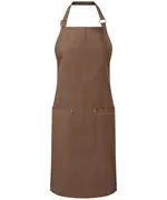 Cotton Denim Bib Apron, Organic And Fairtrade Certified Brown Denim