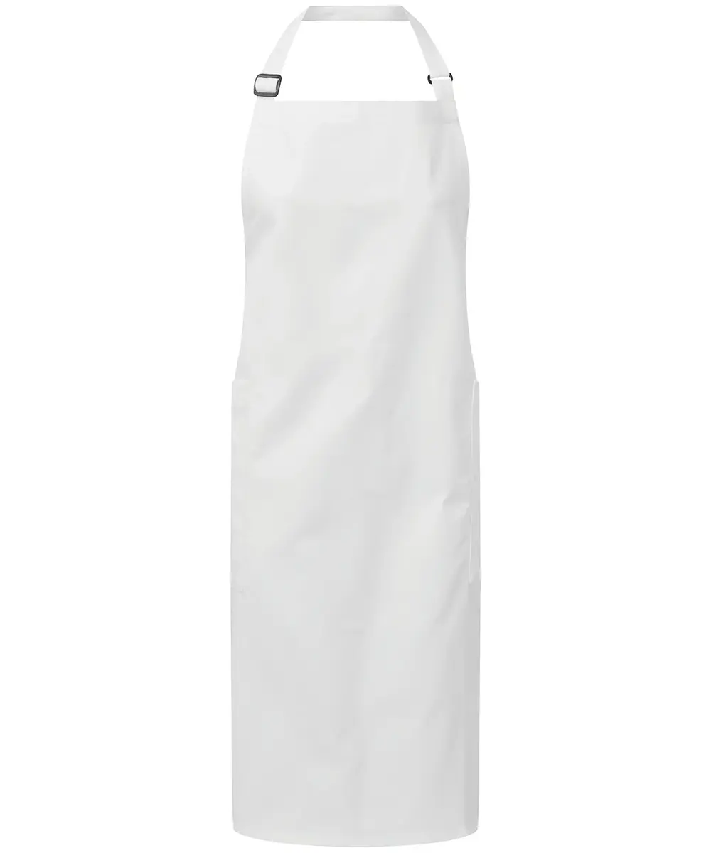 Recycled Polyester & Organic Cotton Apron White