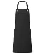â€˜Barleyâ€™ Contrast Stitch Bib Apron Black Charcoal