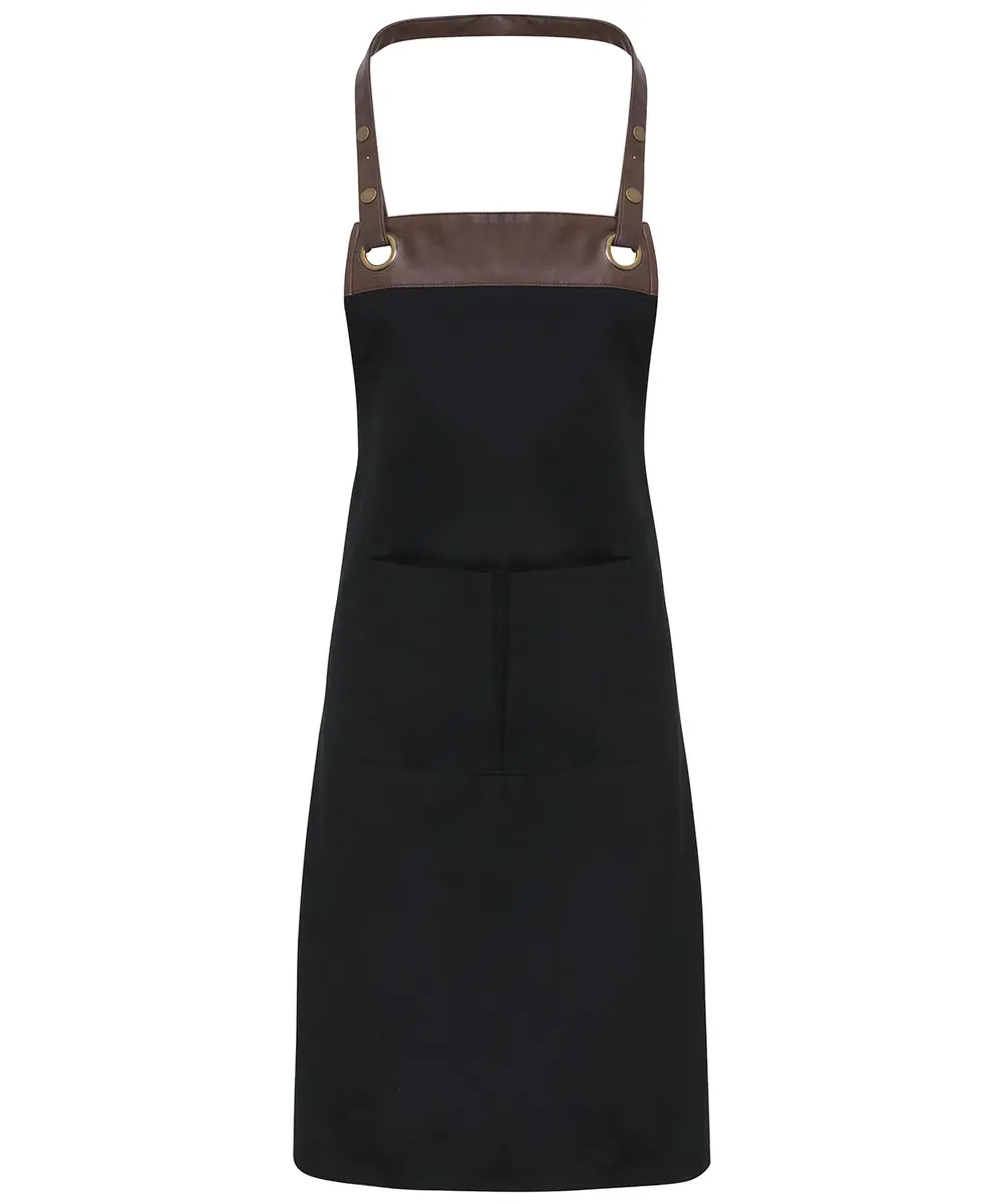 Espresso Bib Apron Black Brown