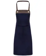 Espresso Bib Apron Navy Brown