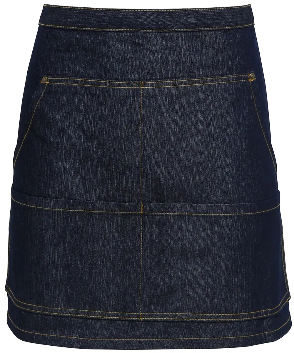 Jeans Stitch Denim Waist Apron Indigo Denim