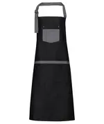 Domain Contrast Denim Bib Apron Black Denim