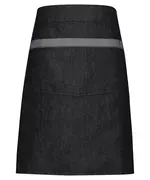 Domain Contrast Denim Waist Apron - Black Denim, One Size Black Denim