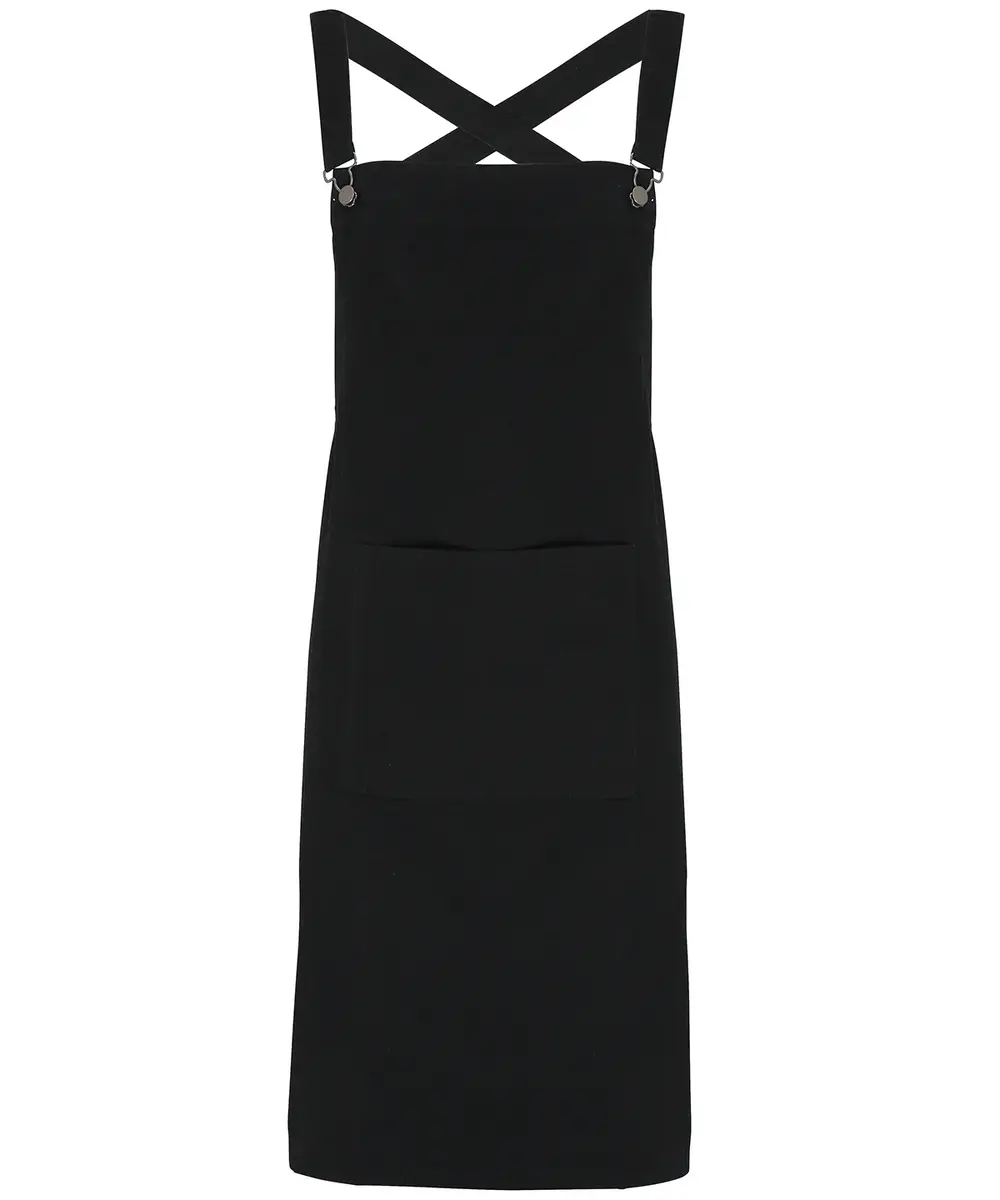 Cross Back 'barista' Bib Apron Black