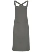 Cross Back 'barista' Bib Apron Dark Grey