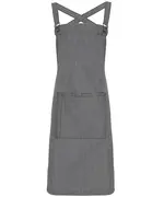 Cross Back 'barista' Bib Apron Grey Denim