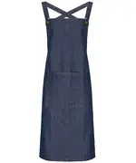 Cross Back 'barista' Bib Apron Indigo Denim