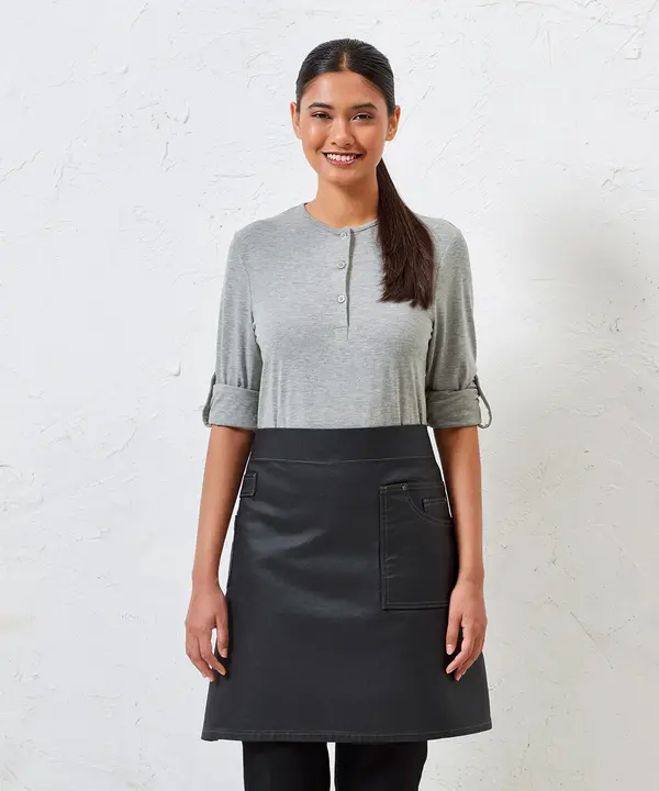 Division Waxed-look Denim Waist Apron PR135_LS00_20243