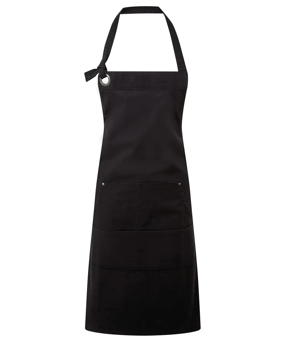 Calibre Heavy Cotton Canvas Pocket Apron - Black, One Size Black
