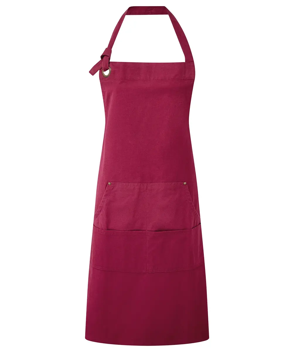 Calibre Heavy Cotton Canvas Pocket Apron - Burgundy, One Size Burgundy