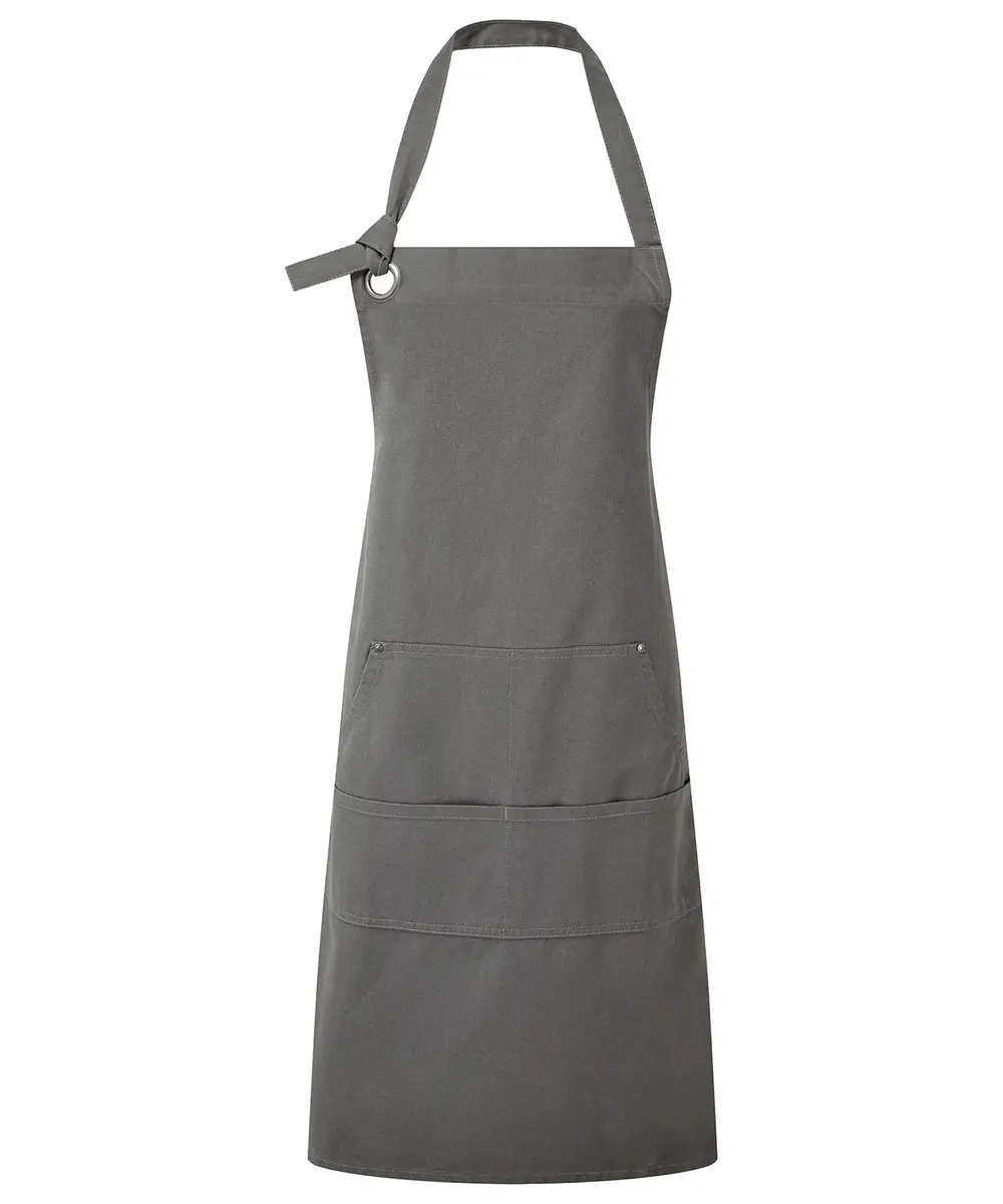 Calibre Heavy Cotton Canvas Pocket Apron - Dark Grey, One Size Dark Grey
