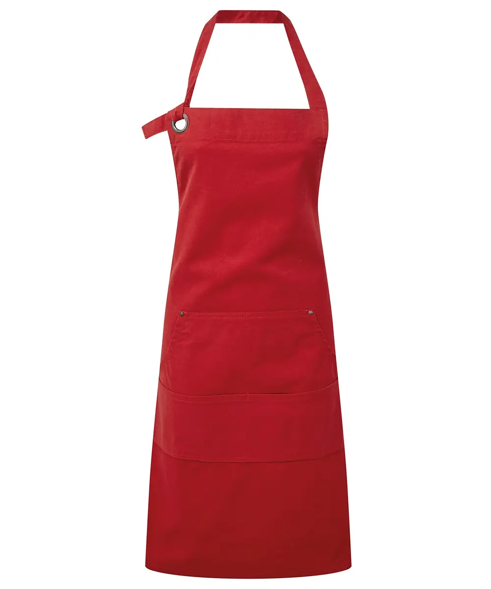 Calibre Heavy Cotton Canvas Pocket Apron - Red, One Size Red