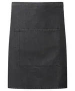 â€˜Colours Collectionâ€™ Mid-length Pocket Apron Black Denim