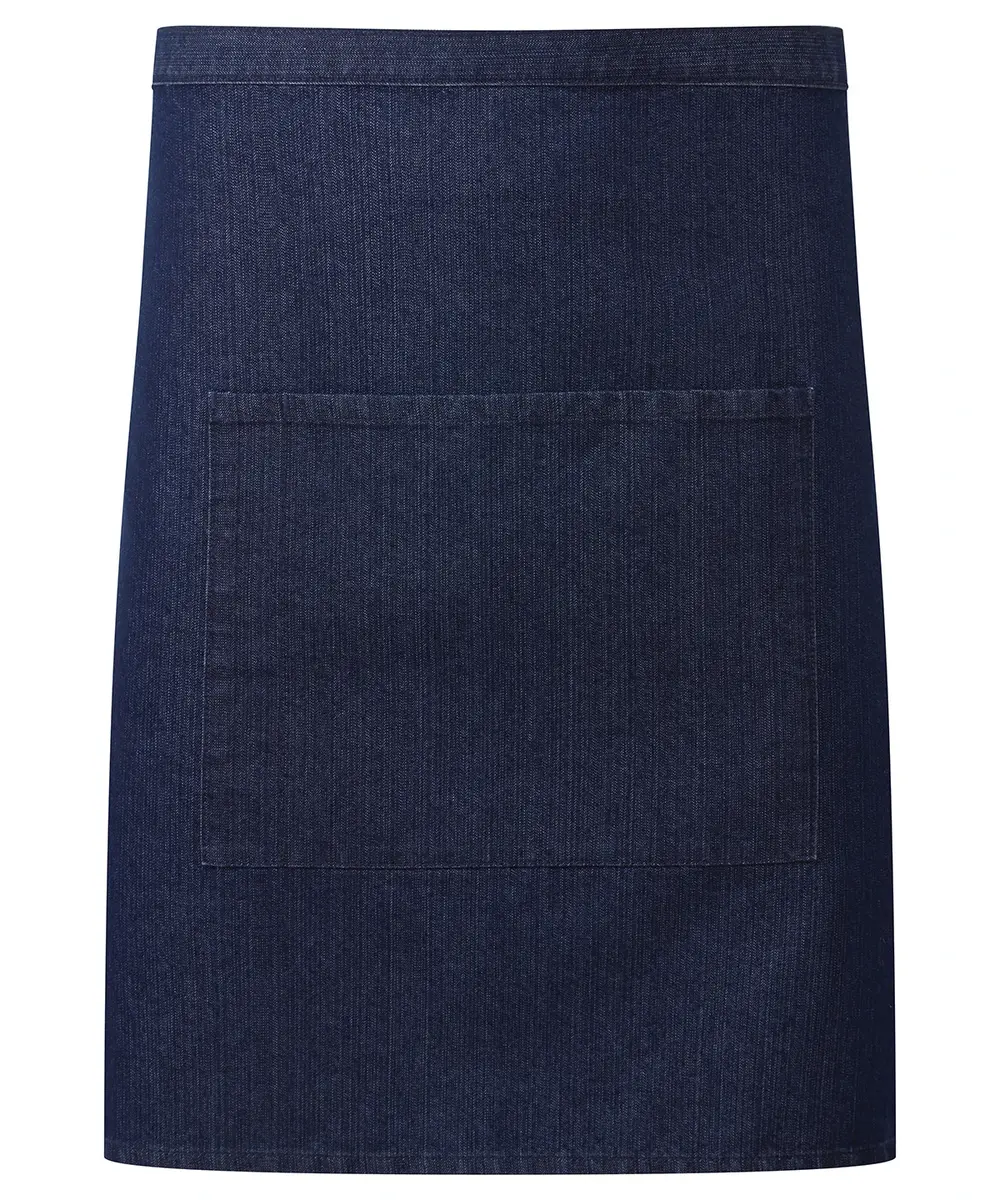 â€˜Colours Collectionâ€™ Mid-length Pocket Apron Indigo Denim