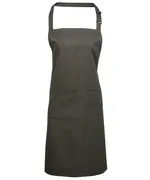 Colours Bib Apron With Pocket Dark Grey