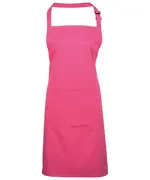 Colours Bib Apron With Pocket Hot Pink